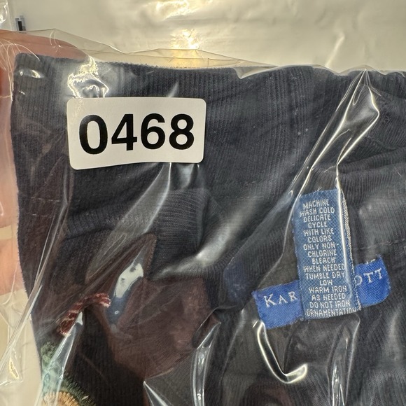 Karen Scott Sport Womens Small Christmas Gingerbread Embroidered Zip Up Cardigan - Picture 8 of 8